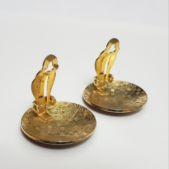 Vintage Cloisonne Butterfly Clip On Earrings - Picture 3 of 5